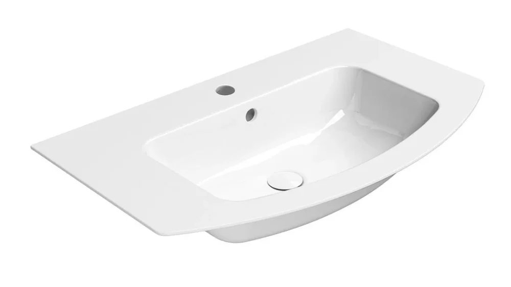 Gsi Pura Keramické Umyvadlo Slim Oblé 82x49cm, Bílá Extraglaze Zlevněný
