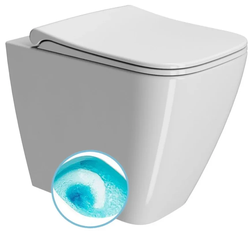 Must-Have Gsi Nubes Wc Mísa Stojící, Swirlflush, 35x52cm, Spodní/zadní Odpad, Bílá Extraglaze