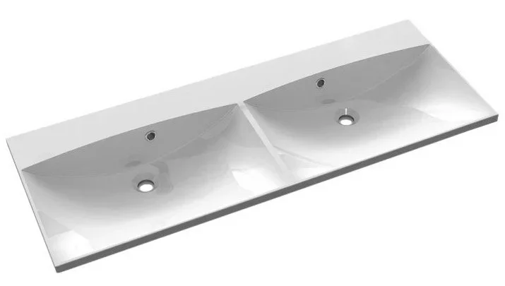 Koupit Online Sapho Maria Dvojumyvadlo, Litý Mramor, 120x46cm, Bez Otvoru, Bílá